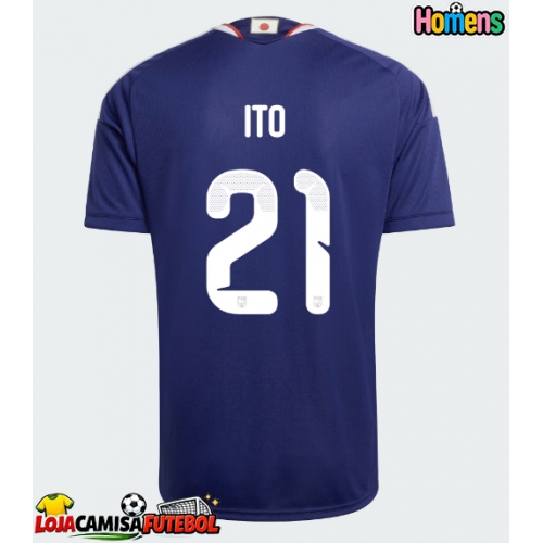Camisa de Futebol Japão Hiroki Ito #21 Equipamento Principal Mundo 2026 Manga Curta